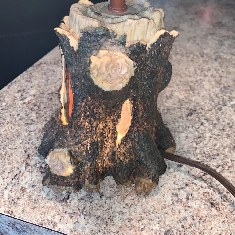 Vintage Rustic Double lighted outdoor mountain bear lamp
